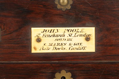 Lot 76 - JOHN FRANCIS WOODS, LONDON. A LATE 19TH CENTURY TWO-DAY MARINE CHRONOMETER