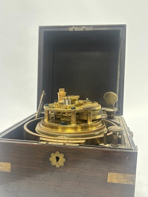 Lot 76 - JOHN FRANCIS WOODS, LONDON. A LATE 19TH CENTURY TWO-DAY MARINE CHRONOMETER