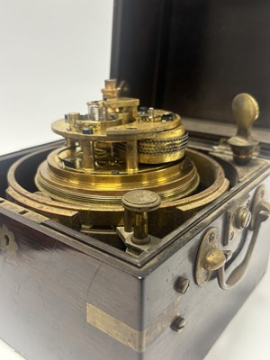 Lot 76 - JOHN FRANCIS WOODS, LONDON. A LATE 19TH CENTURY TWO-DAY MARINE CHRONOMETER