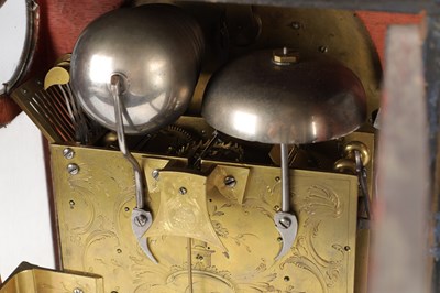 Lot 1285 - EDWARD WICKSTEED, LONDON. A RARE BLUE LACQUER CHINOISERIE QUARTER CHIMING VERGE BRACKET CLOCK