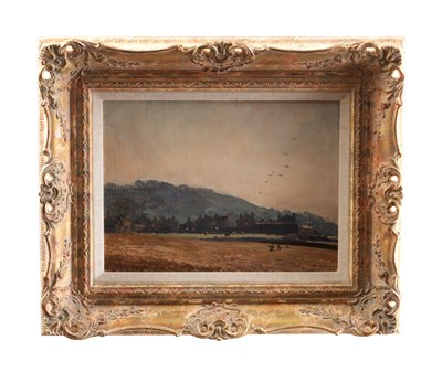 Lot 981 - FRED STEAD (1863-1940) A LATE 19TH / EARLY 20TH CENTURY OIL ON BOARD LANDSCAPE "MICKLETHWAITE, NR. BINGLEY, AIREDALE"