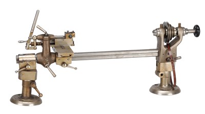 Lot 415 - A MAHINDRA WATCHMAKERS LAITHE WITH A LATHE BY LORCH, SCHMIDT & CO SLIDE