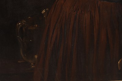 Lot 862 - ALEXIS VOLLON (PARIS 1865-1945) A LATE 19TH CENTURY FRENCH OIL ON CANVAS PORTRAIT OF A YOUNG GIRL "VINCENETTE"