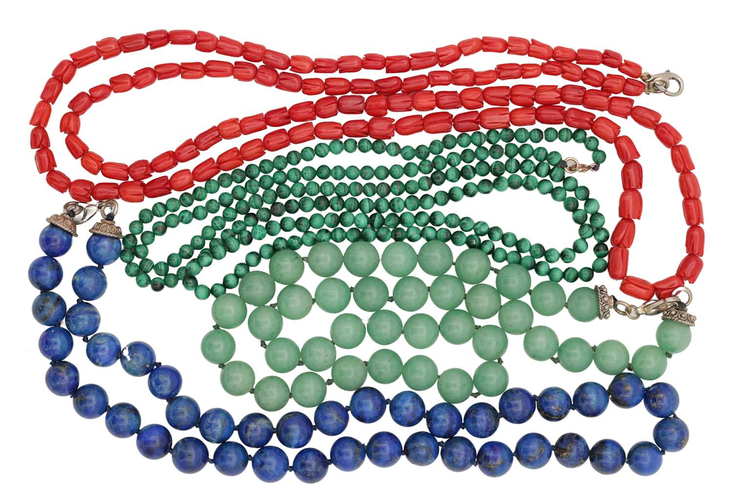 Lot 142 - A COLLECTION OF FOUR NECKLACES