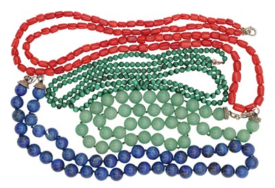 Lot 142 - A COLLECTION OF FOUR NECKLACES