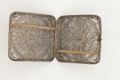 Lot 7 - TWO SILVER FILIGREE CARD CASES