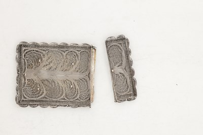 Lot 7 - TWO SILVER FILIGREE CARD CASES