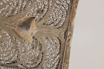 Lot 7 - TWO SILVER FILIGREE CARD CASES
