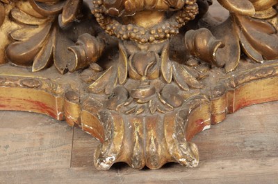 Lot 1571 - A GOOD 19TH CENTURY CARVED GILTWOOD CONSOLE TABLE