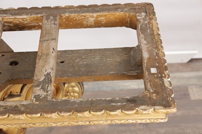 Lot 1571 - A GOOD 19TH CENTURY CARVED GILTWOOD CONSOLE TABLE