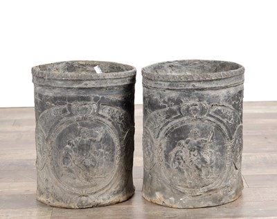 Lot 1059 - A PAIR OF 18TH CENTURY LEAD PLANTERS
