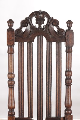 Lot 1558 - A PAIR OF 17TH CENTURY ENGLISH OAK HALL CHAIRS