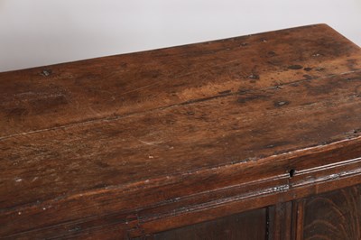 Lot 1522 - A 17TH CENTURY OAK MARRIAGE COFFER