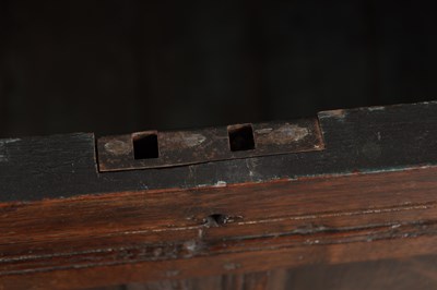 Lot 1522 - A 17TH CENTURY OAK MARRIAGE COFFER