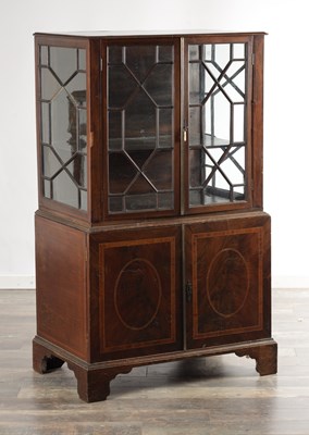 Lot 1550 - AN UNUSUAL GEORGE III MAHOGANY COLLECTORS' CABINET OF SMALL SIZE