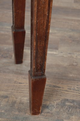 Lot 1485 - A PAIR OF GEORGE III MAHOGANY CONSOLE TABLES