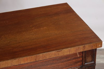 Lot 1485 - A PAIR OF GEORGE III MAHOGANY CONSOLE TABLES