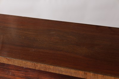 Lot 1485 - A PAIR OF GEORGE III MAHOGANY CONSOLE TABLES