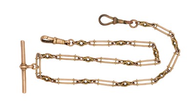 Lot 241 - A 9CT GOLD POCKET WATCH CHAIN