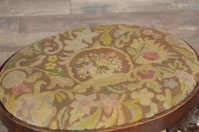 Lot 1565 - A GEORGE III IRISH MAHOGANY DRESSING STOOL