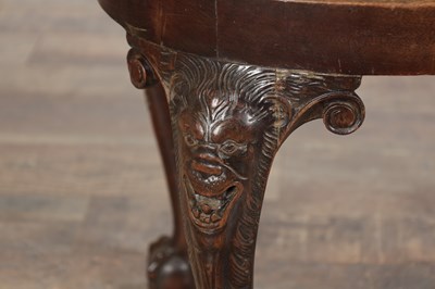 Lot 1565 - A GEORGE III IRISH MAHOGANY DRESSING STOOL