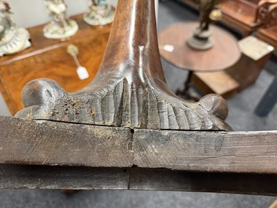 Lot 1565 - A GEORGE III IRISH MAHOGANY DRESSING STOOL