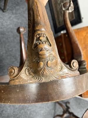 Lot 1565 - A GEORGE III IRISH MAHOGANY DRESSING STOOL