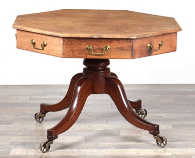 Lot 1632 - GILLOWS A REGENCY COUNTRY HOUSE MAHOGANY DRUM TABLE