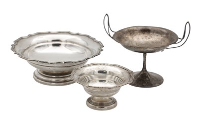 Lot 49 - A COLLECTION OF THREE ENGLISH SILVER TAZZAS