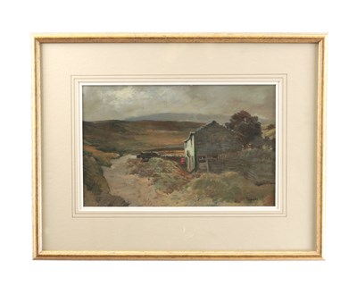 Lot 921 - JOSEPH PIGHILLS (BRITISH, 1902-1984) A 20TH CENTURY OIL ON BOARD DEPICTING FAR INTAKE, HAWORTH MOOR