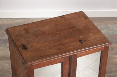 Lot 1517 - A GEORGE II MAHOGANY COLLECTORS CABINET WITH TWIN MIRRORED DOORS
