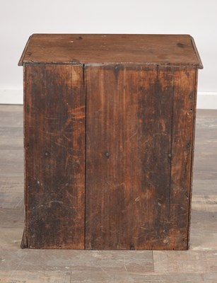Lot 1517 - A GEORGE II MAHOGANY COLLECTORS CABINET WITH TWIN MIRRORED DOORS