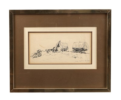 Lot 860 - A MID 20TH CENTURY INK ON PAPER SKETCH