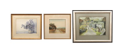 Lot 886 - HAROLD AUTY (BRITISH 1923-1989) A MID 20TH CENTURY WATERCOLOUR WITH TWO OTHER SIGNED WATERCOLOURS