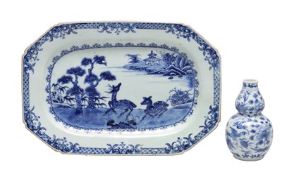 Lot 801 - TWO CHINESE BLUE AND WHITE PORCELAIN PIECES