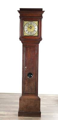 Lot 1326 - OGDEN, HALIFAX. A GEORGE II OAK 30-HOUR LONGCASE CLOCK