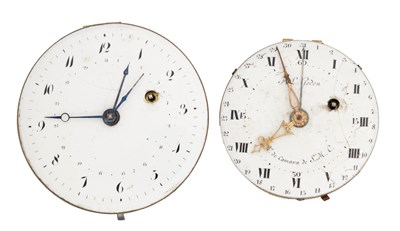 Lot 490 - TWO CALENDAR POCKET WATCH MOVEMENTS