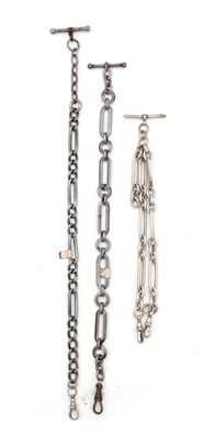 Lot 390 - THREE WATCH CHAINS