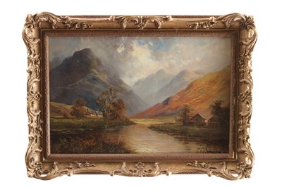 Lot 968 - FRANCIS E. JAMIESON, A BRITISH OIL ON CANVAS SCOTTISH HIGHLAND LANDSCAPE