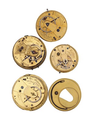 Lot 510 - FOUR IRISH POCKET WATCH MOVEMENTS