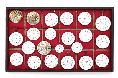 Lot 504 - A COLLECTION OF SWISS POCKET WATCH MOVEMENTS AND PARTS