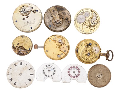 Lot 412 - A COLLECTION OF POCKET WATCH PARTS