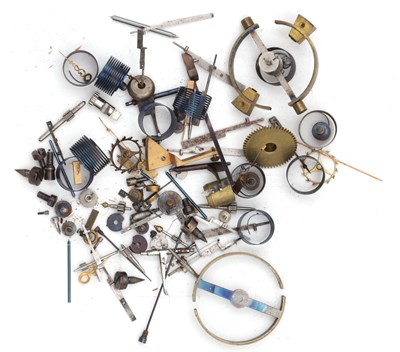 Lot 520 - A COLLECTION OF CHRONOMETER POCKET WATCH PARTS