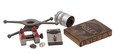 Lot 499 - A COLLECTION OF ROLEX WATCH PARTS AND WATCHMAKER'S TOOLS
