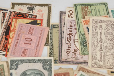 Lot 161 - A COLLECTION OF WORLD BANKNOTES AND EMERGENCY ISSUE NOTES