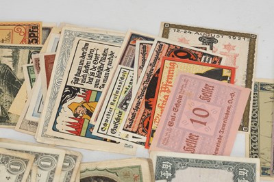 Lot 161 - A COLLECTION OF WORLD BANKNOTES AND EMERGENCY ISSUE NOTES