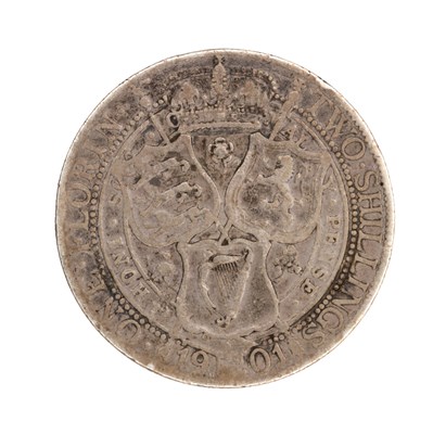 Lot 292 - A 1901 VICTORIA ENGLISH SILVER FLORIN