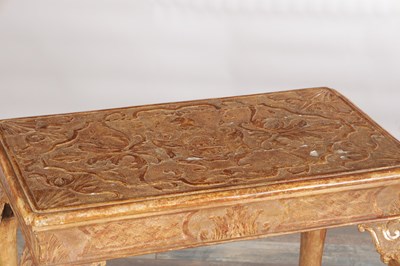 Lot 1552 - A GEORGE I GILT GESSO SIDE TABLE