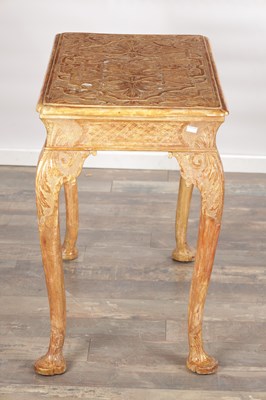 Lot 1552 - A GEORGE I GILT GESSO SIDE TABLE
