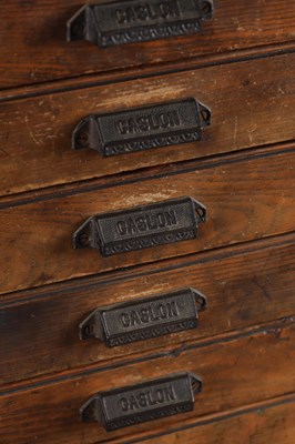 Lot 1582 - AN EARLY 20TH CENTURY OAK FILING CABINET BY H. W. CASLON